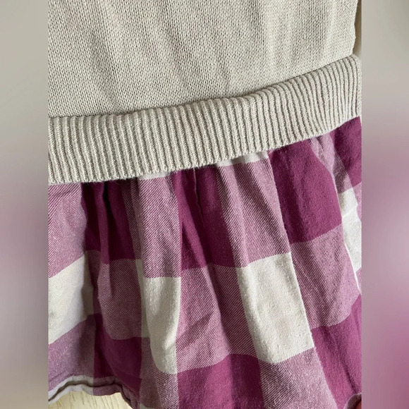 GAP Toddler 2-in-1 Sweater Dress Plaid 12-18 Months - Picture 5 of 7